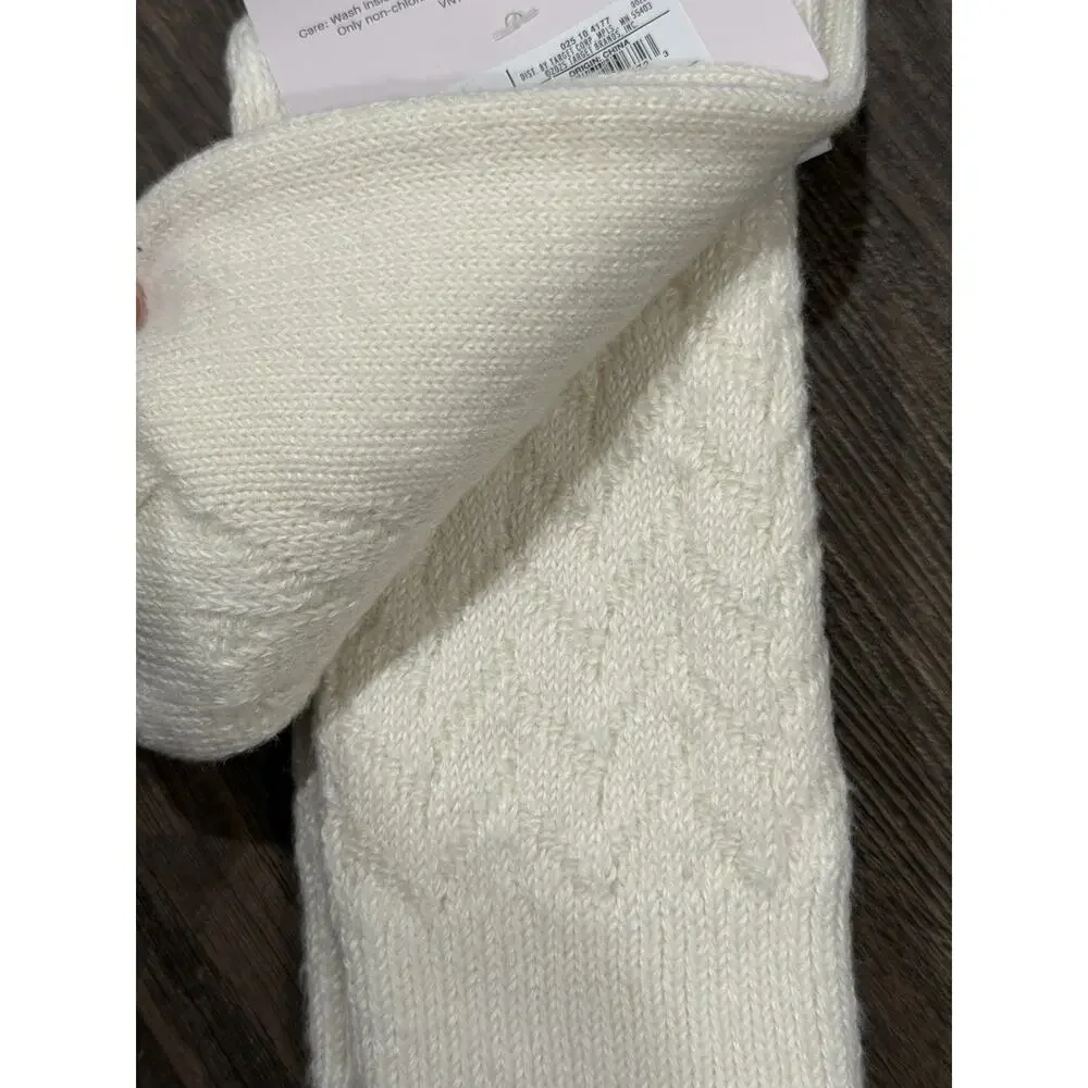 Lot Of 2 -Auden Boot Socks Womens 4-10 White 2 Pairs Crew Super Soft Cozy